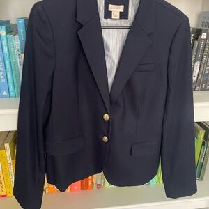 J. Crew Navy Blazer with Gold Buttons